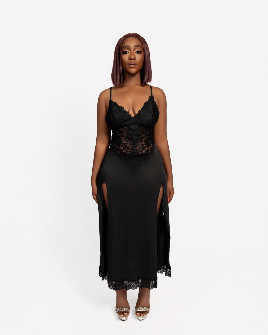 Black Allure Nightdress - EileyNova