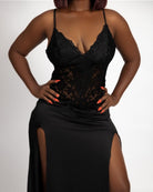 Black Allure Nightdress - EileyNova