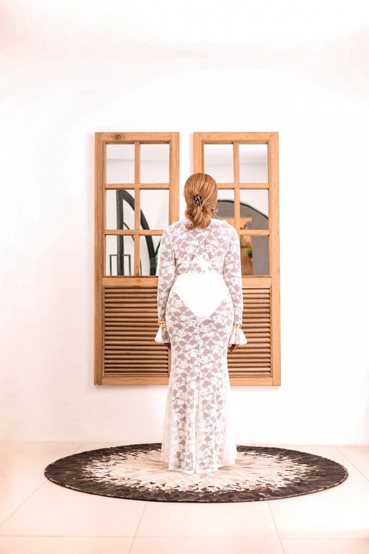 Oceanic Lace White Beachwear - EileyNova